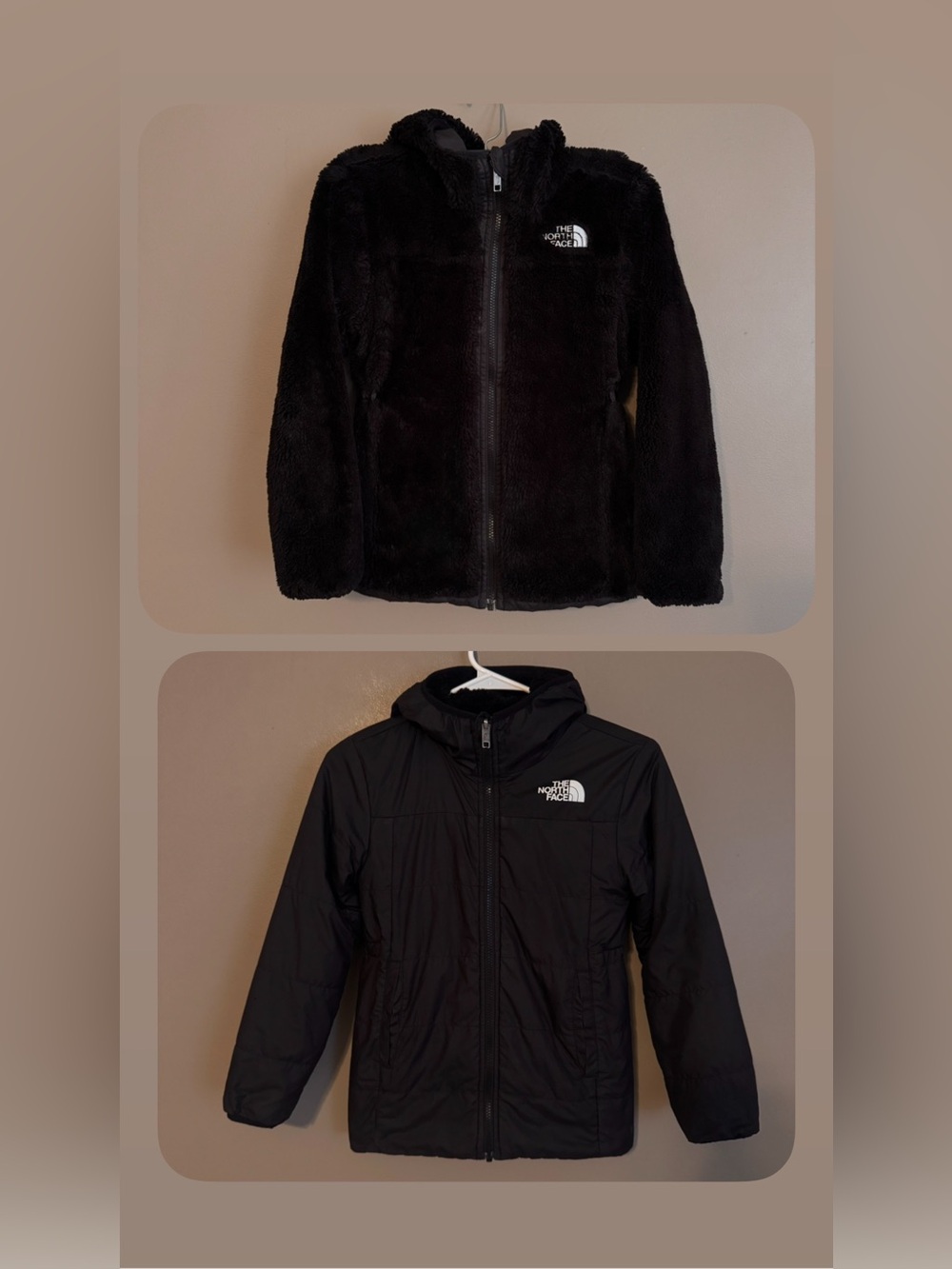 The North Face Teen Girls Small 7/8 Reversible Shasta Short Parka Puffer Black